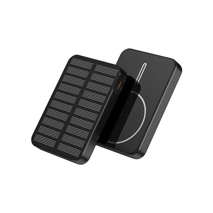 Solcelledrevet powerbank med hurtiglading og LED-lys Skanto