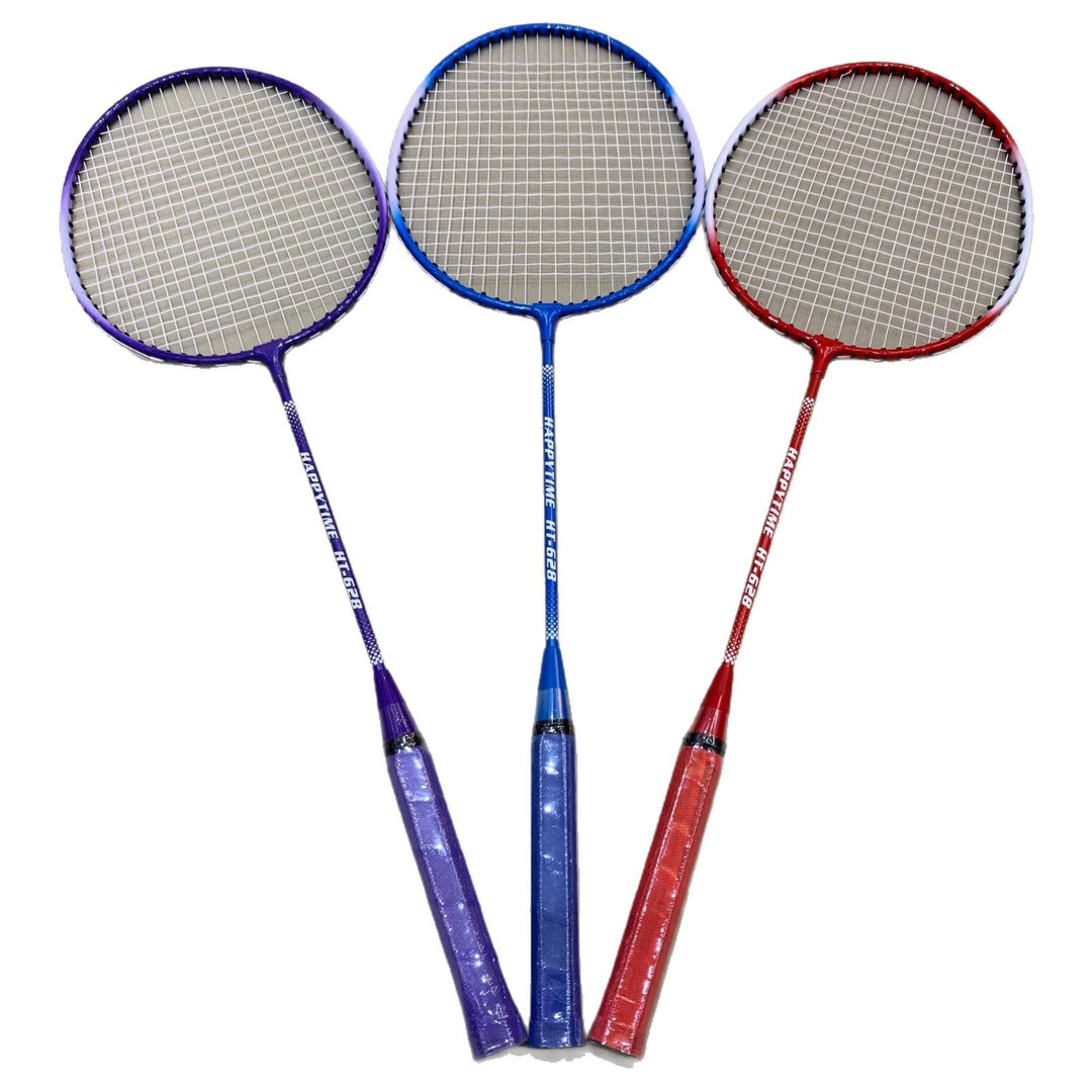 Badminton racket-set med flerfargede racketer og beskyttelsesdeksel Skanto