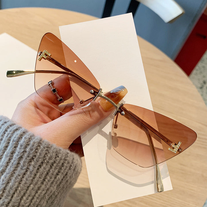 Damer Cat-Eye solbriller i moderne design med innovativ ramme Skanto