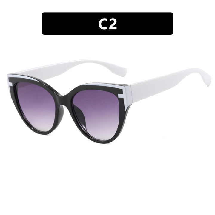 Dame Cat-Eye solbriller med ekstravagant ramme og UV-beskyttelse Skanto