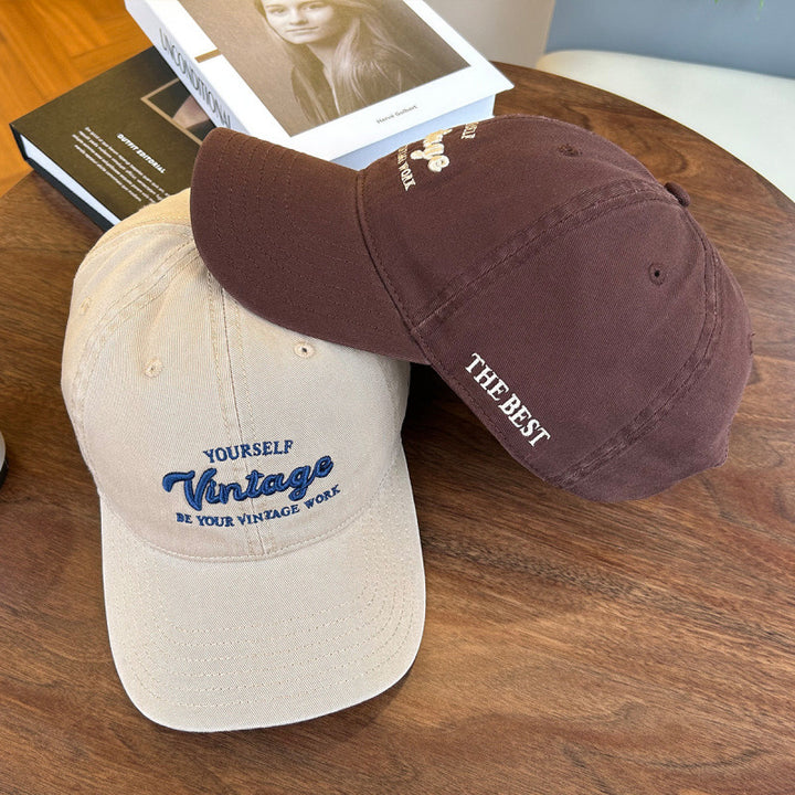 Kvinnenes vintage-inspirerte broderte baseballcap Skanto