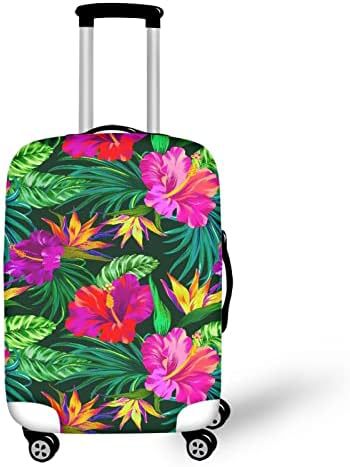 Unisex nan elastisk koffertrekk med hest- og solblomstmotiv, dehbar stretchbeskyttelse for hardplast- trolley med glidelås Skanto