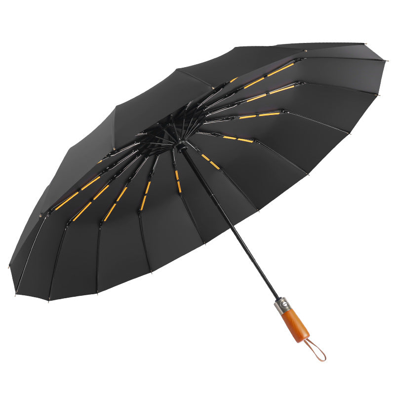 Kvinne Falt Umbrella med Dobbel Vindbeskyttelsessystem Skanto