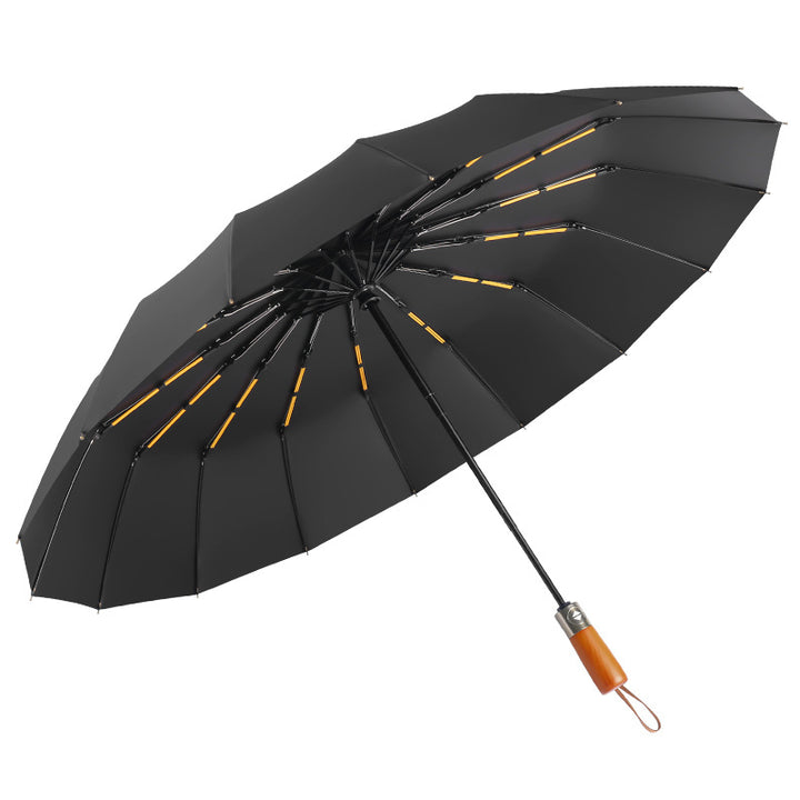 Kvinne Falt Umbrella med Dobbel Vindbeskyttelsessystem Skanto