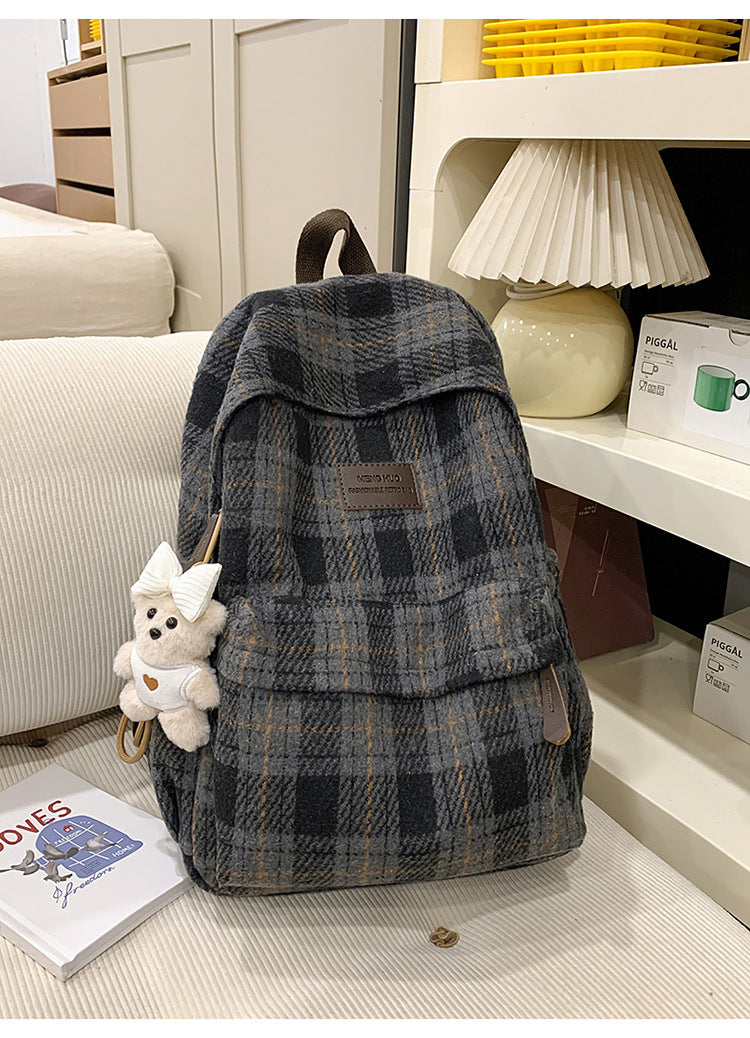 Koselig Rutete Skole Ransel