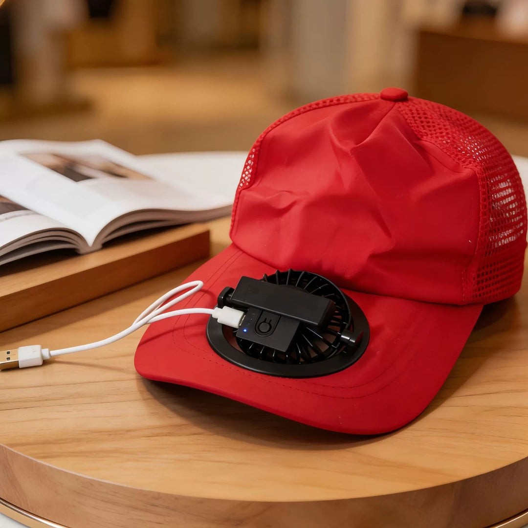 Unisex Kjølende Baseballcaps med integrert Vifte Skanto