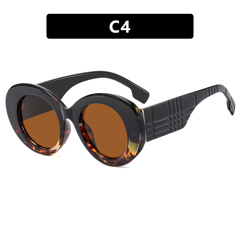 Dame ekstravagant solbrille med kreativ ramdesign og beskyttende UV-filter Skanto