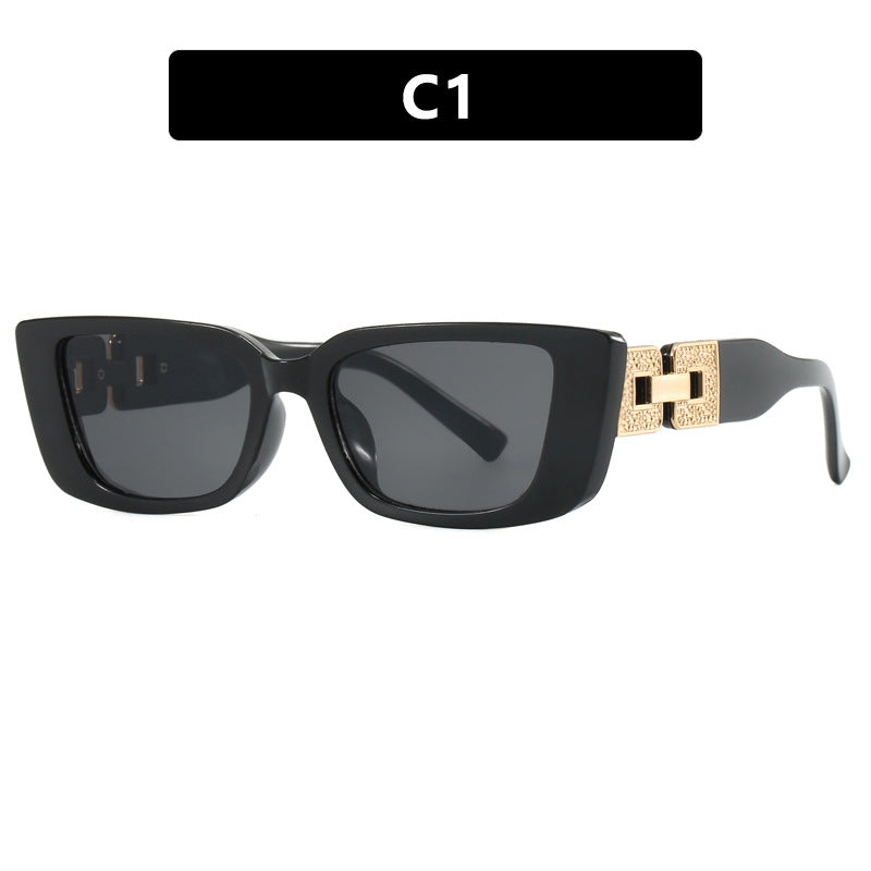 Dame moteriktig Oversized solbrille med unikt leopardmønster Skanto