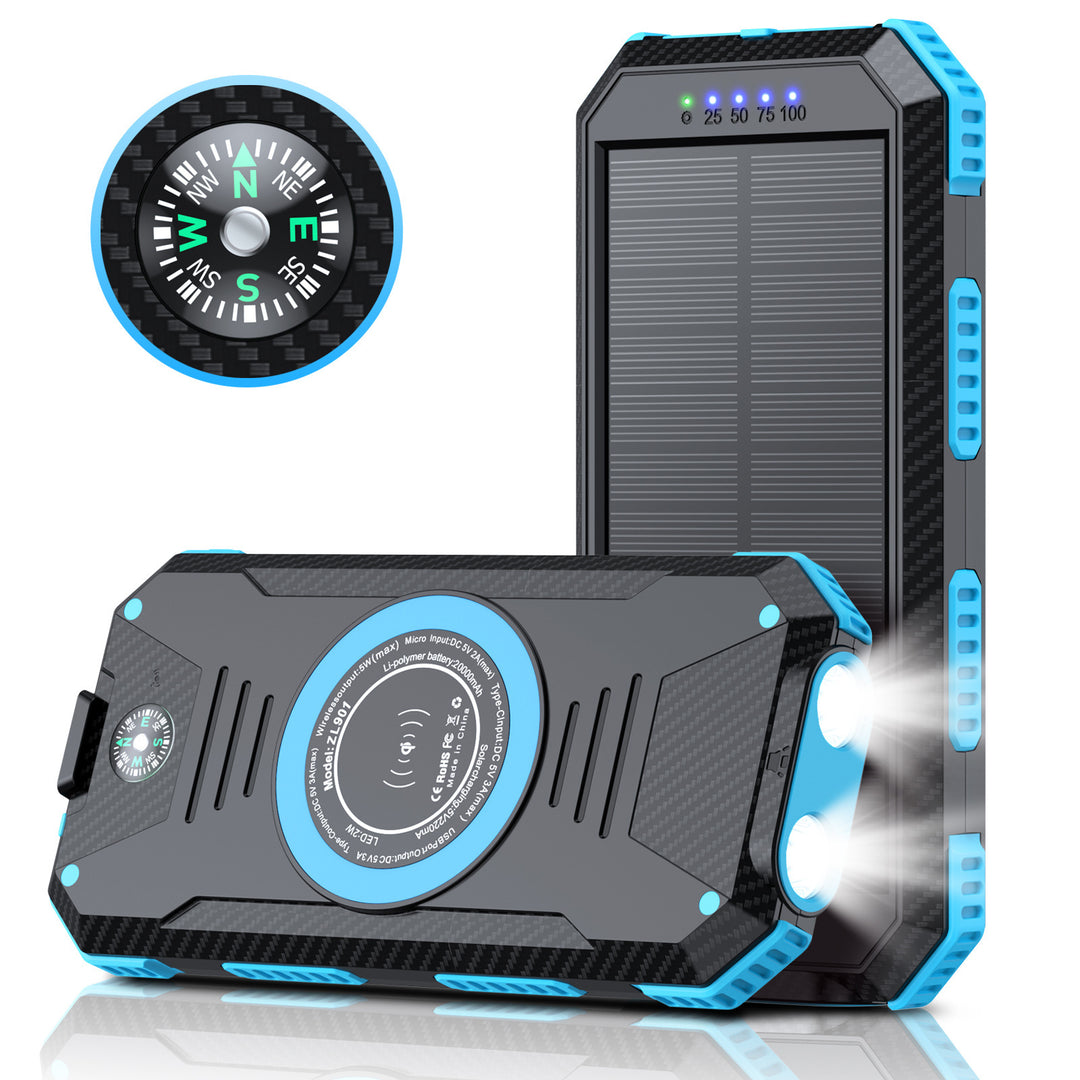 Solar Powerbank med Trådløs Lading Skanto