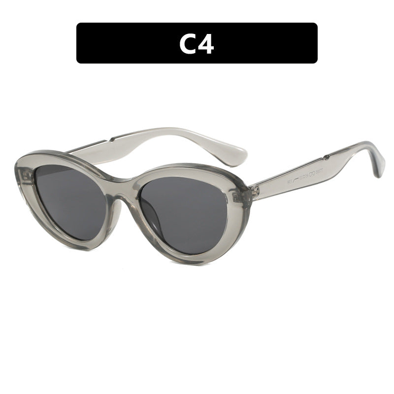 Dame Cat-Eye solbriller med stilfull plastramme og polariserte glass Skanto