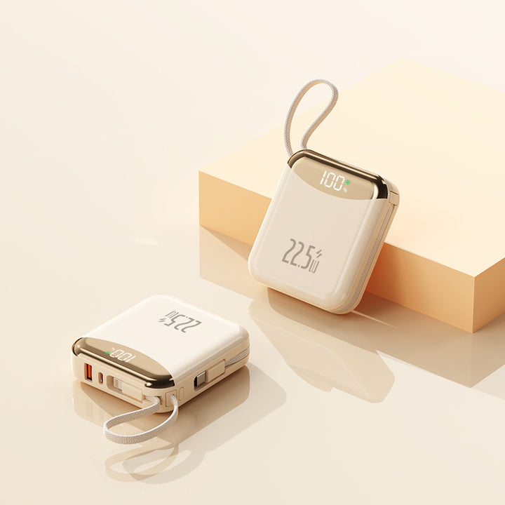 Høyytelses powerbank med digitalt ladetall og kompakt design Skanto