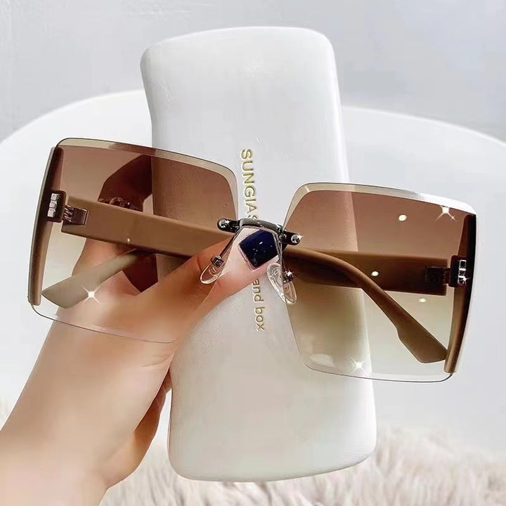 Dame oversized kvadratisk solbrille med uv-beskyttelse Skanto