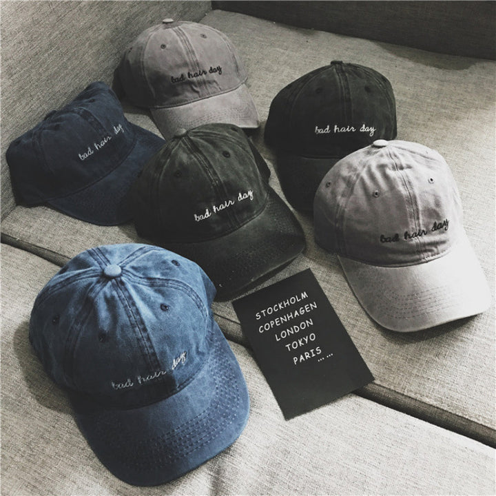 Kvinnenes Broderte Fritidsmyk Bomull Baseball Caps Skanto