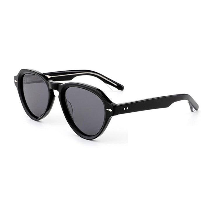 Damer moterik solbrille i elegant, rund design med polariserte linser Skanto