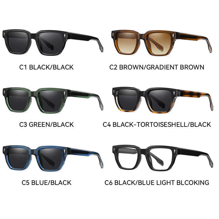 Dame solbrille i moderne, elegante kvadratdesign Skanto