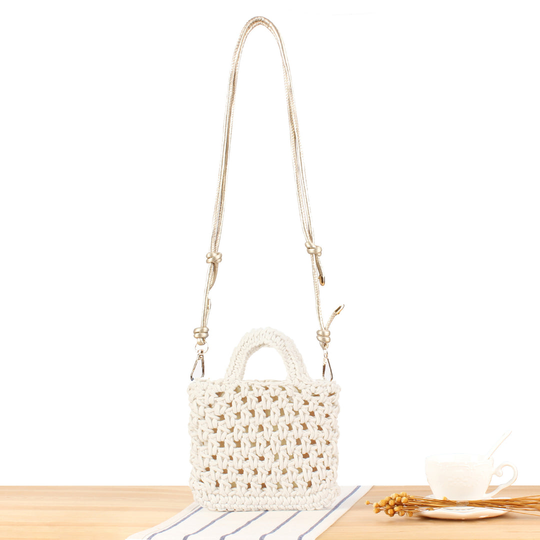 Håndbag i moderne makramee-design Skanto