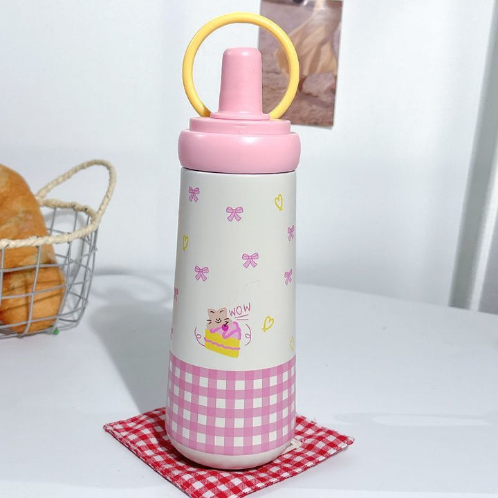 Damen stilvolle Trinkflasche mit elegantem Schleifenmotiv Skanto