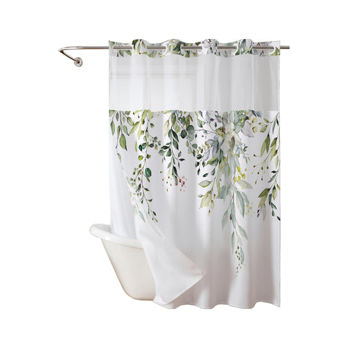 Kunstnerisk Blomster Dusjforheng Skanto