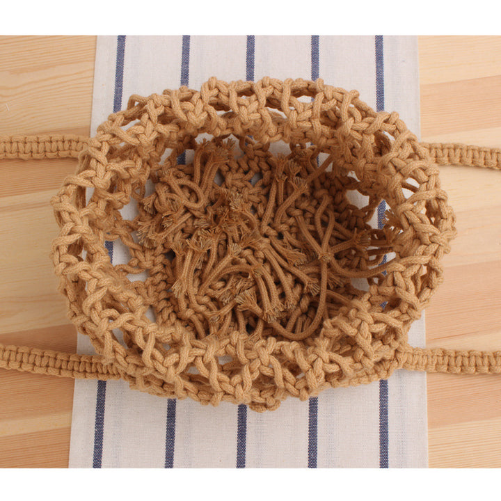 Handbag made of hand-knotted natural material with airy structure Skanto