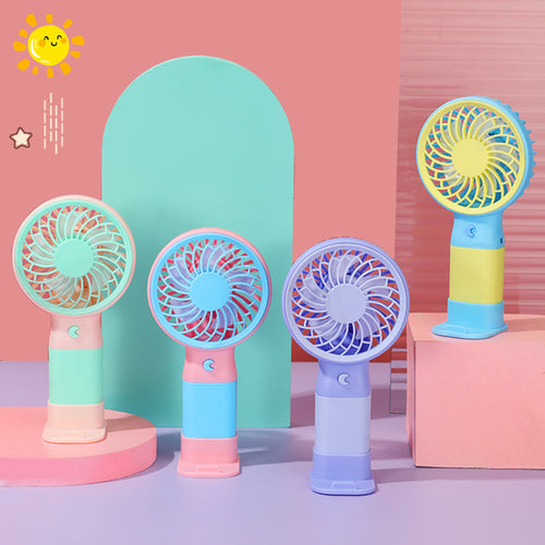 Unisex Bærbar Mini-håndvifte med fargerik design Skanto