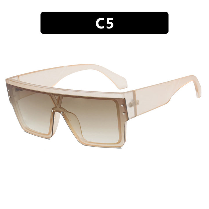 Dame futuristisk Oversized-solbrille med klare glass Skanto