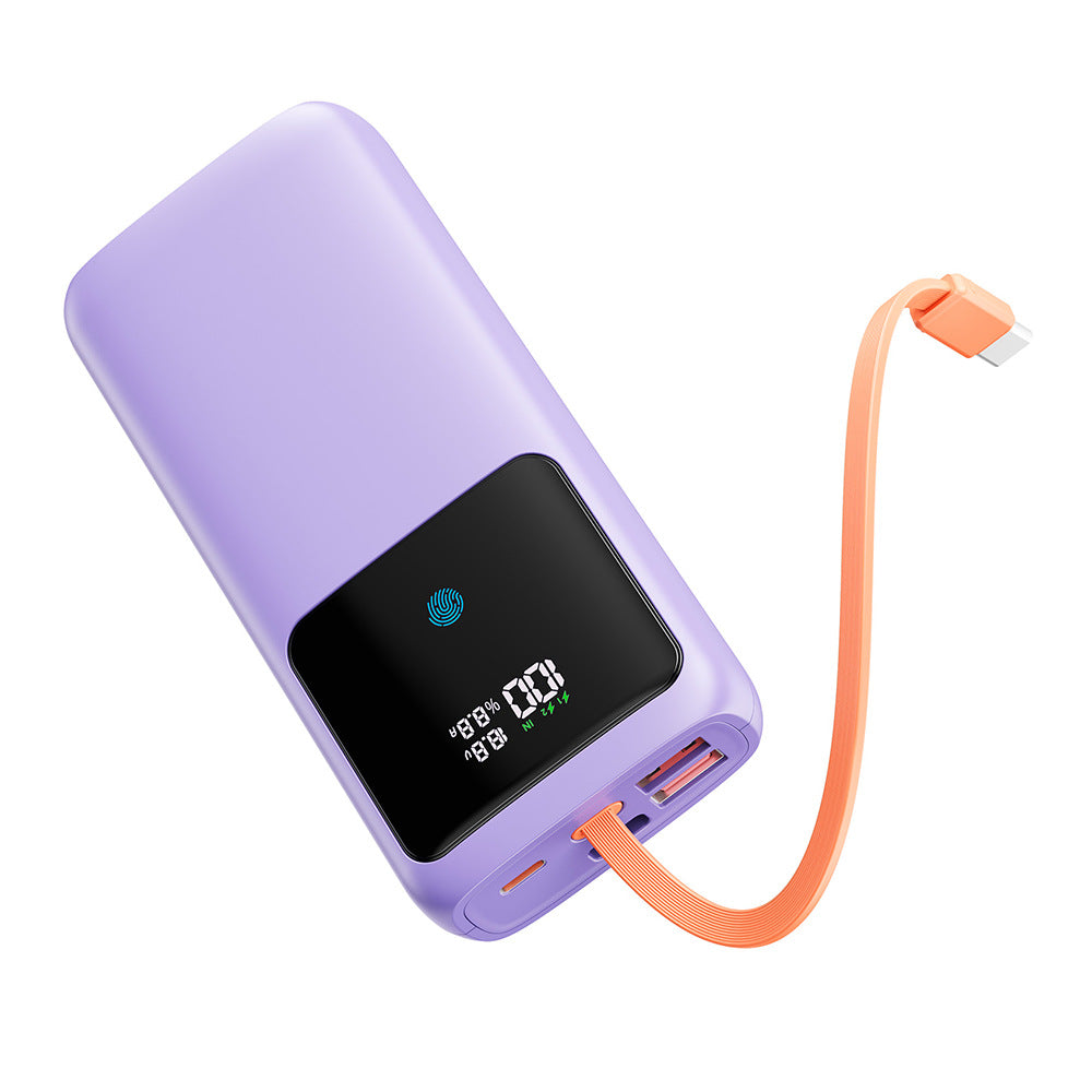 Powerbank med LED-skjerm og integrerte ladekontakter Skanto