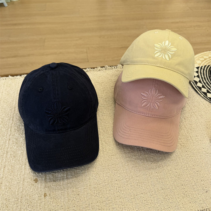 Kvinne Floral Brodert Baseball Cap Skanto