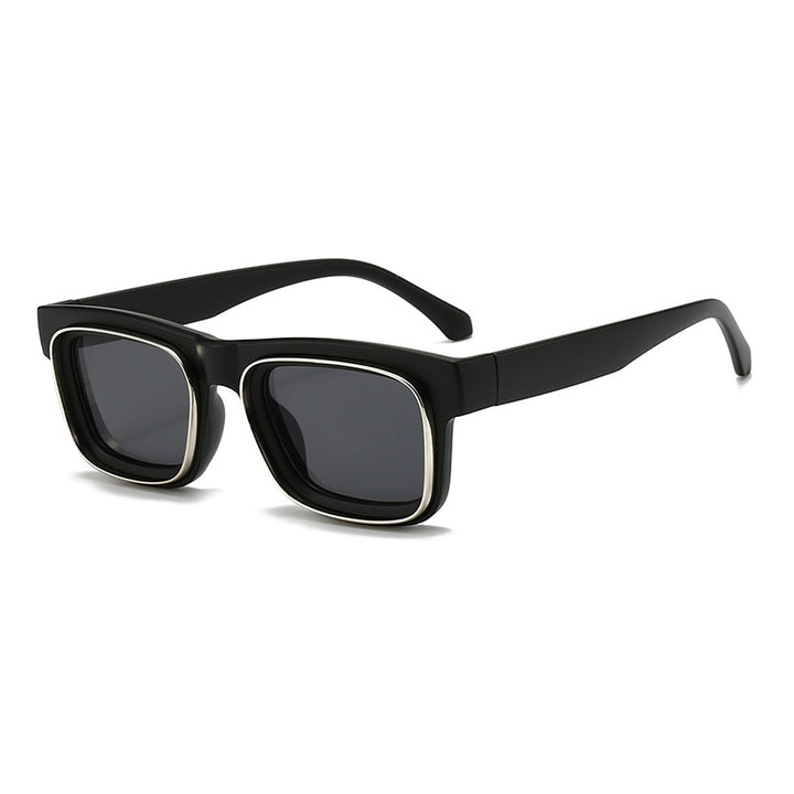 Dame moteriktig firkantet solbrille med kontrasterende ramme Skanto
