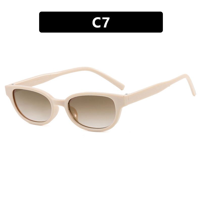 Dame moteriske Cat-Eye solbriller med UV-beskyttelse og lett ramme Skanto