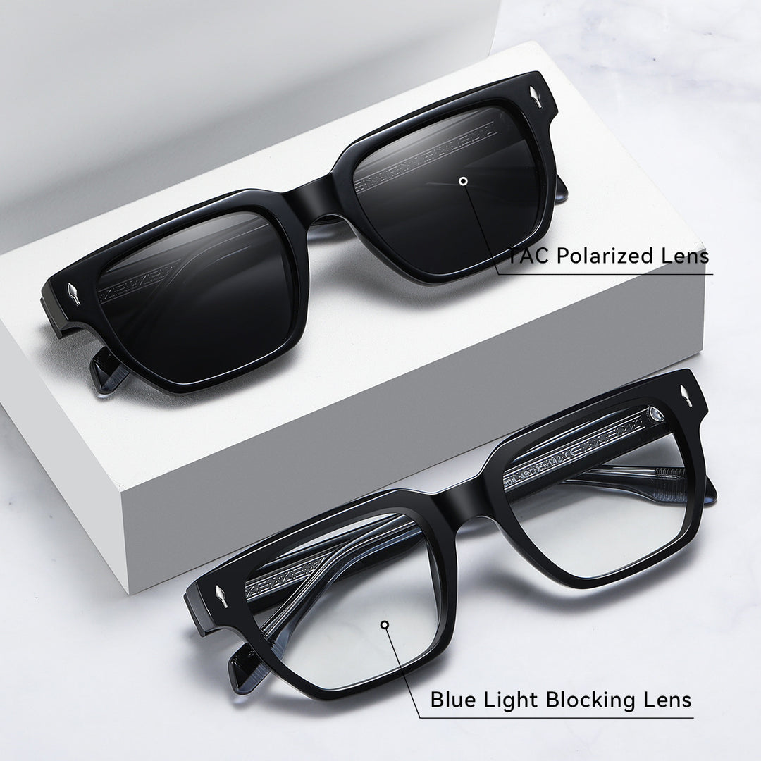 Dame solbrille i moderne, elegante kvadratdesign Skanto