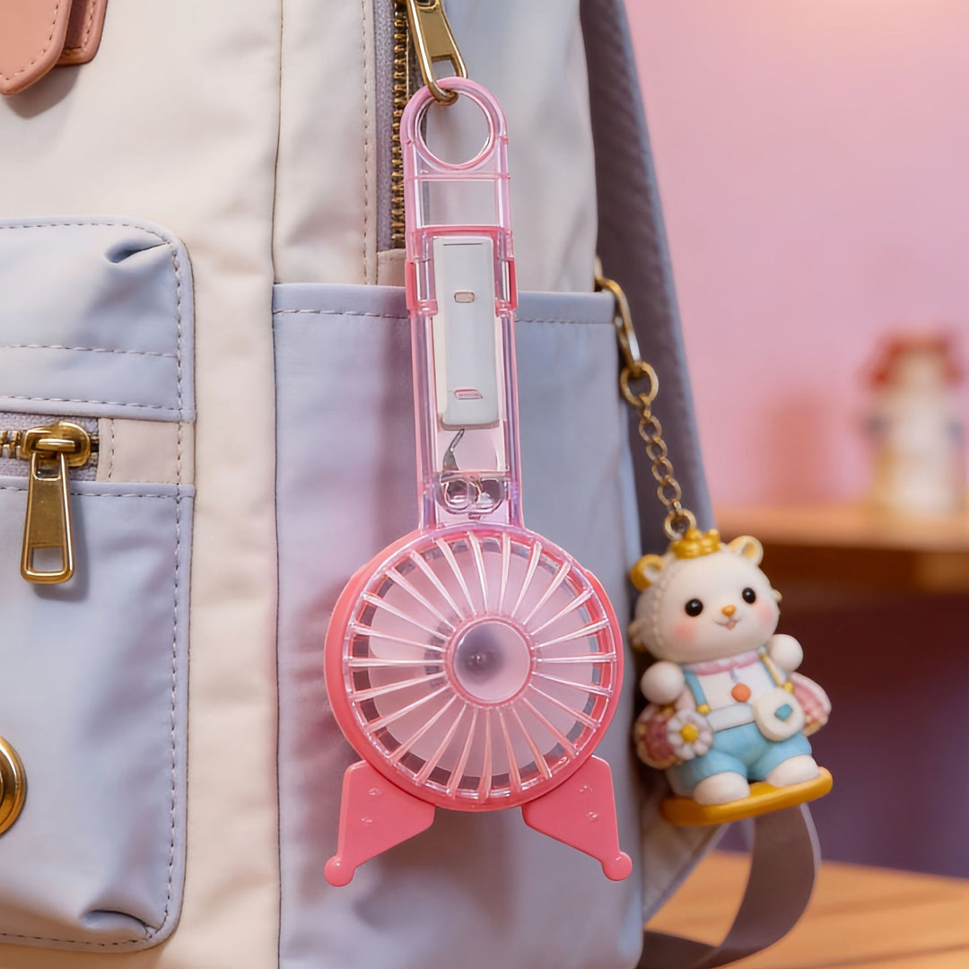 Dame portable mini håndholdt vifte i søtt kanin-design Skanto