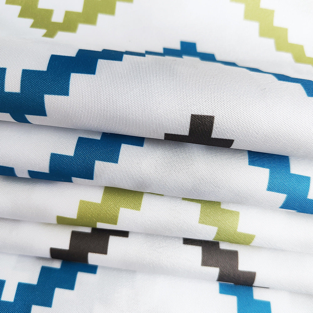 Geometrisk Zigzag Print Dusjforheng Skanto