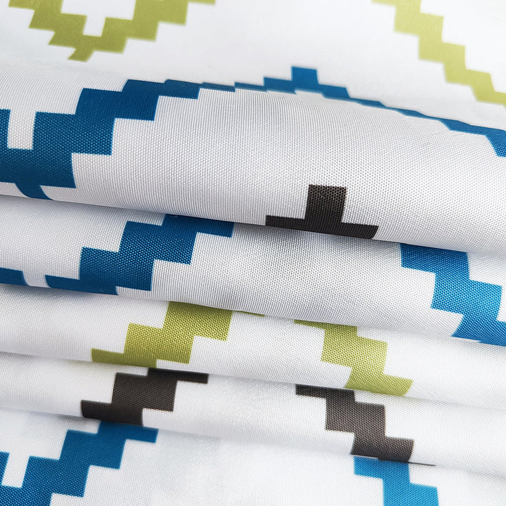 Geometrisk Zigzag Print Dusjforheng Skanto