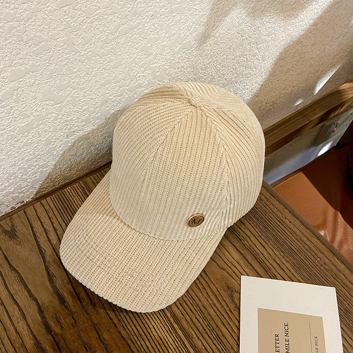 Kvinne Textured Corduroy Baseball Cap Skanto