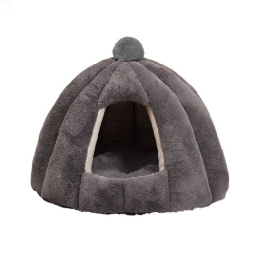 Plush Pumpkin-tema Kat Skjul Hundeseng