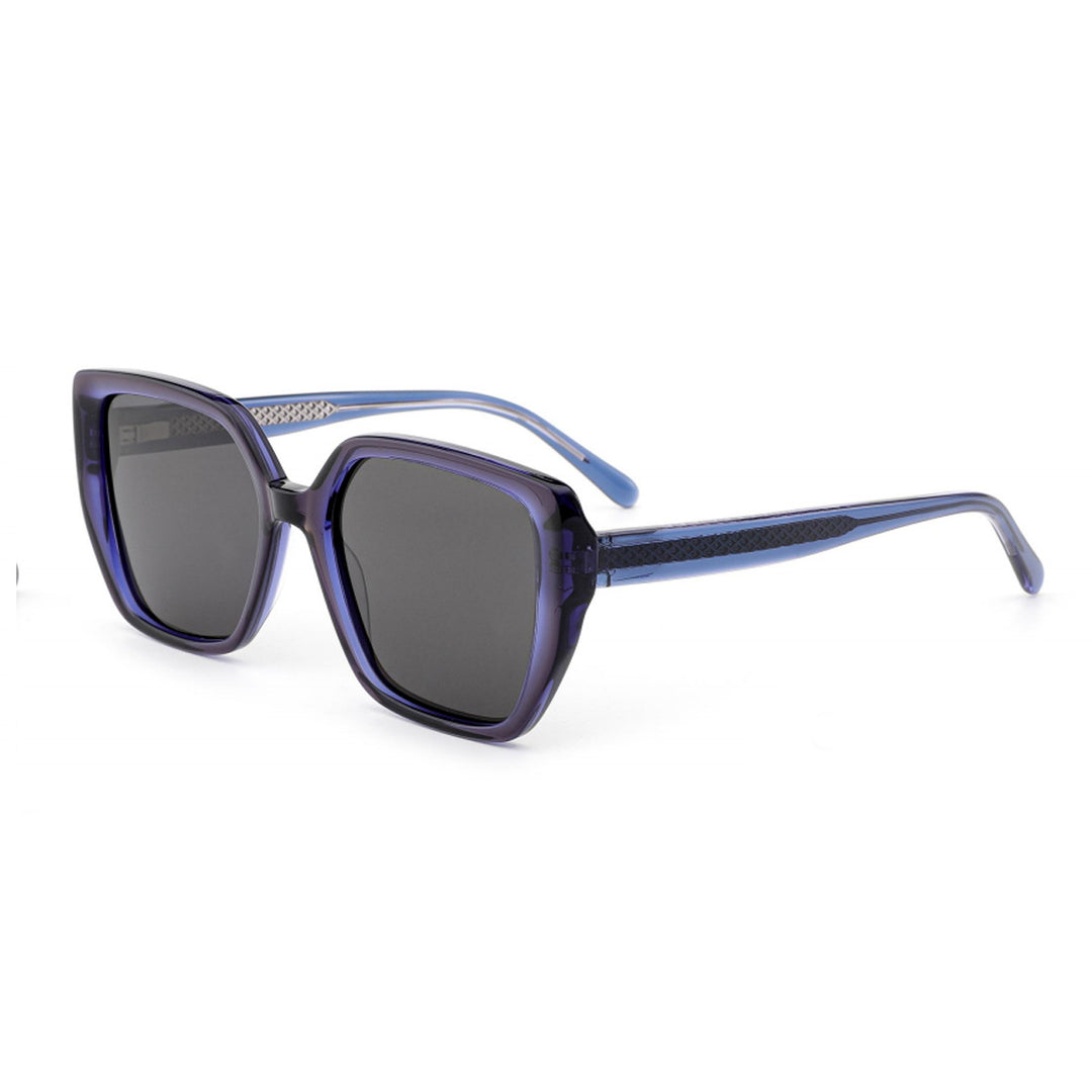 Dame stor firkantet solbrille med innovativ ramme og polarisert glass Skanto