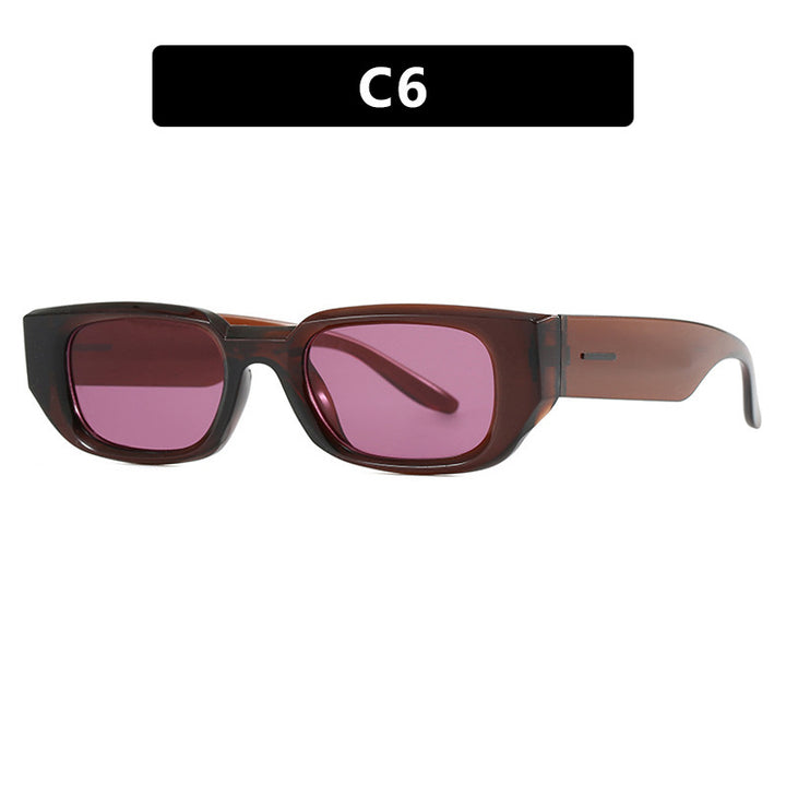 Dame trendy solbriller med innovativ, transparent ramme og polarisert glass Skanto