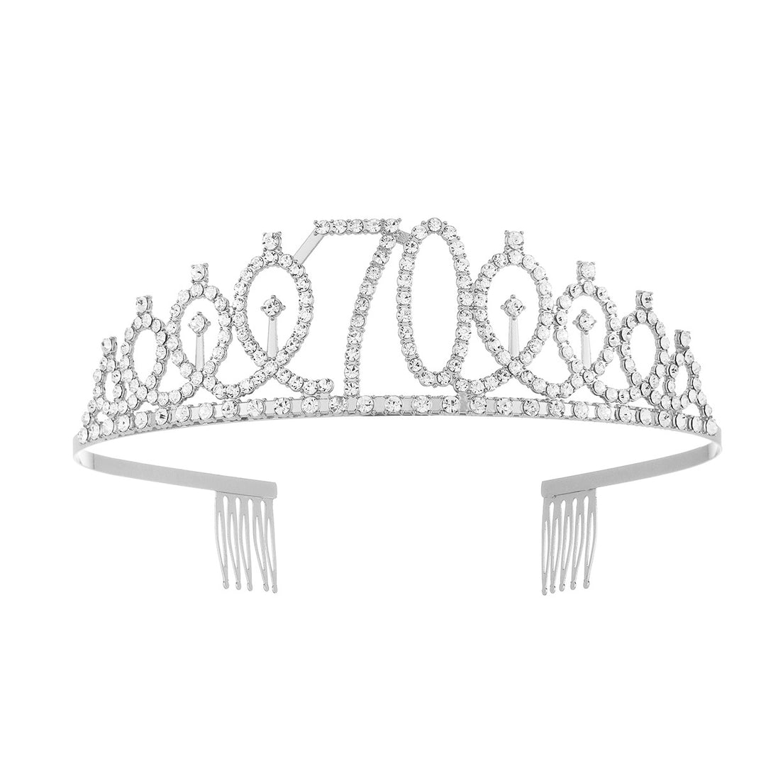 Damer krystall dekorert tiara med elegant design Skanto