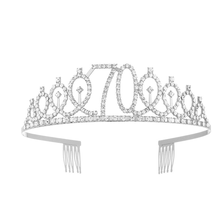 Damer krystall dekorert tiara med elegant design Skanto