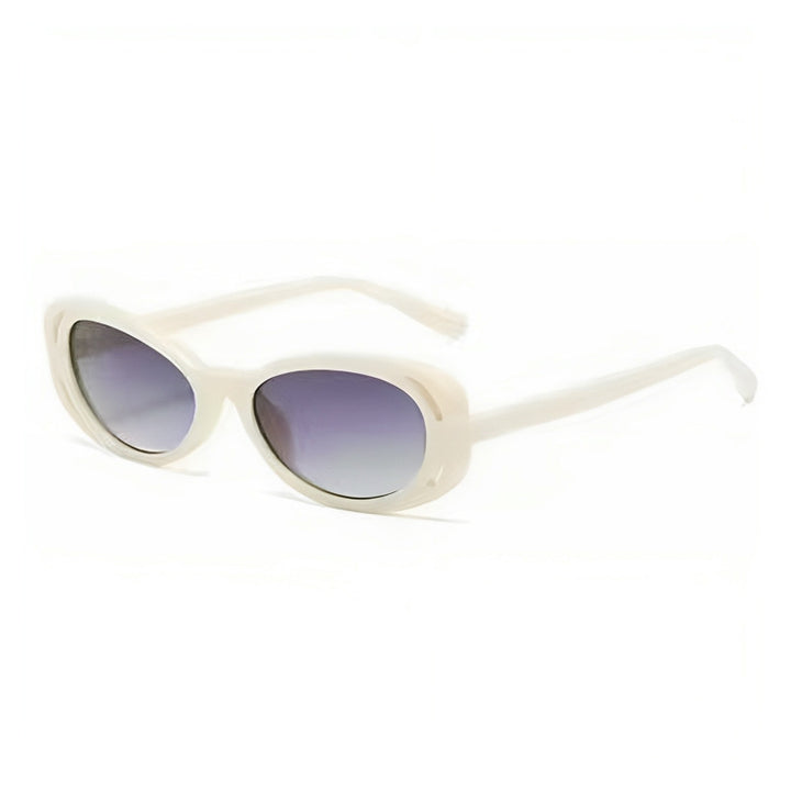 Damer Cat-Eye solbriller med elegant, transparent ramme og UV-beskyttelse Skanto