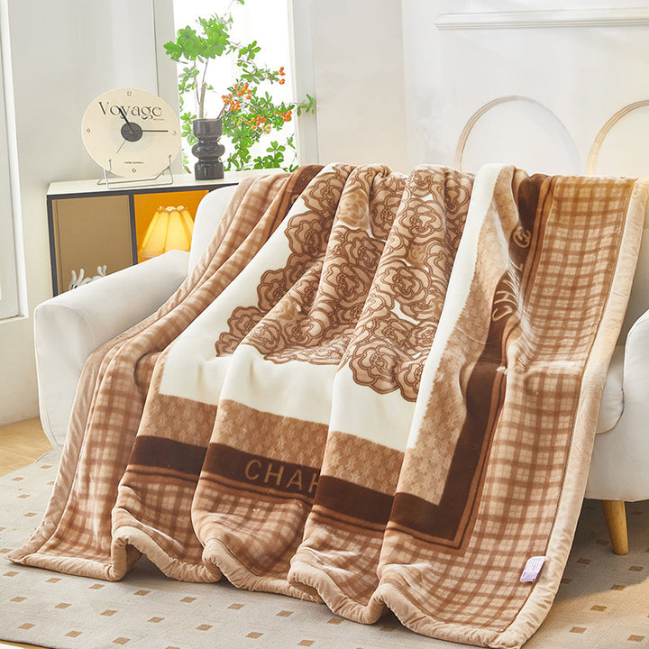 Damer Koselig Fleece-teppe med dyremotiv Skanto