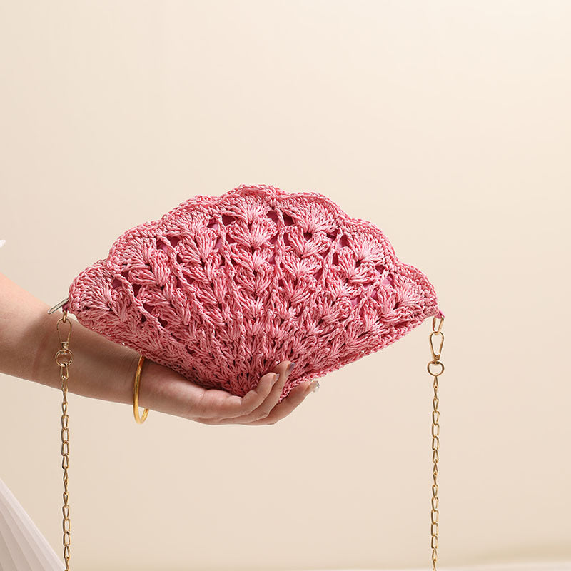 Elegant Clutch-veske i skjelldesign Skanto
