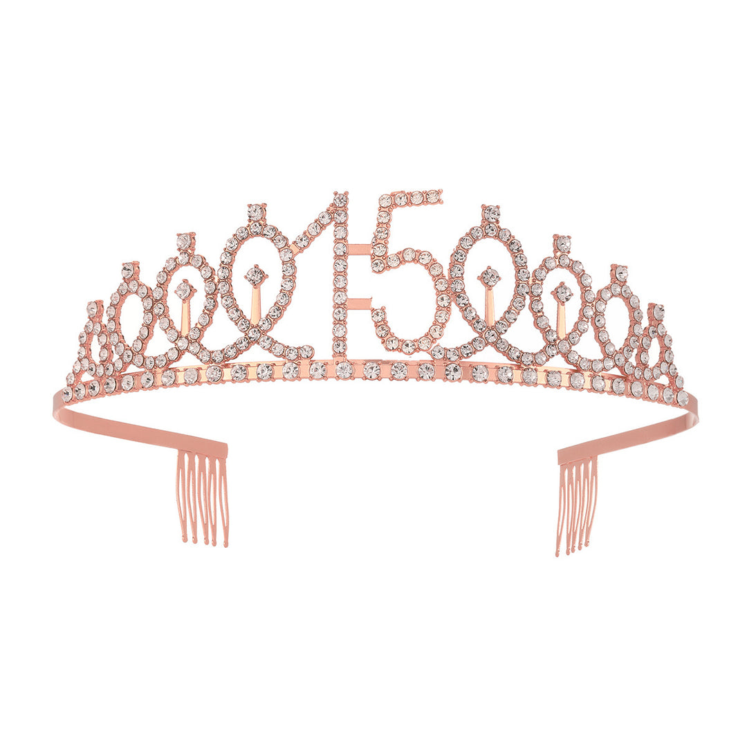 Damer krystall dekorert tiara med elegant design Skanto