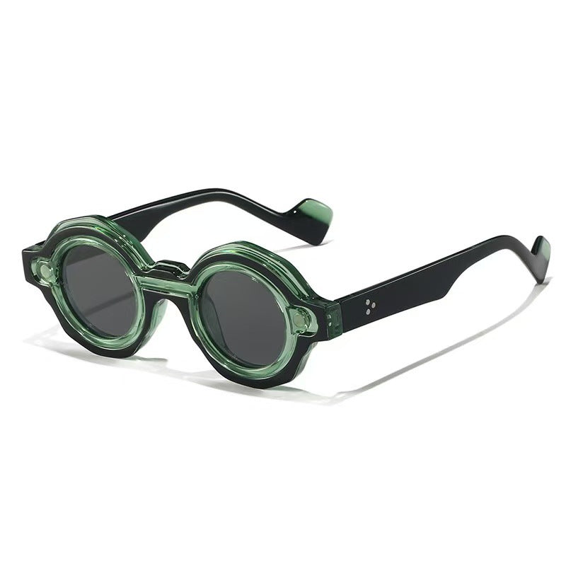 Damer moterik solbrille med unikt runddesign Skanto