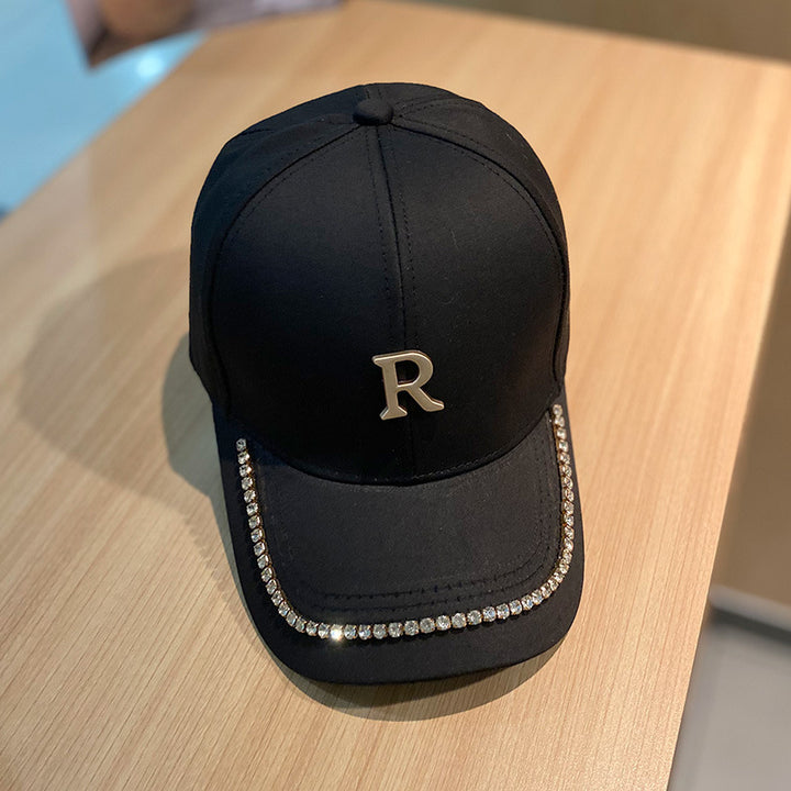 Kvinnelige Spiked Rhinestone Baseball Cap Skanto