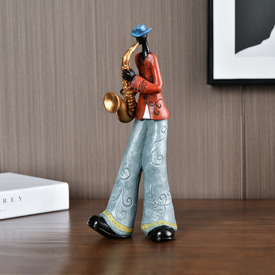 Resin Jazz Band Figurine - Vintage Music Decor Statue | Skanto