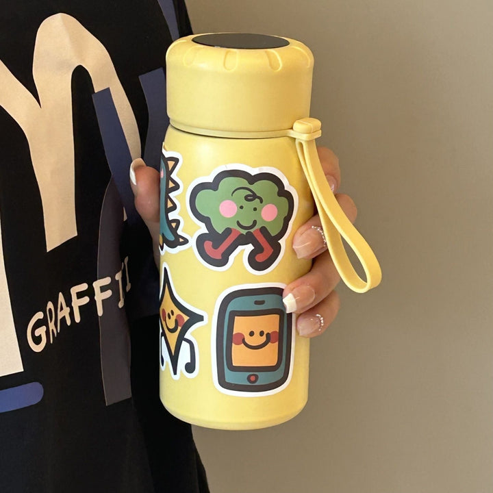 Damen stilvolle Wasserflasche mit witzigen Aufklebermotiven Skanto