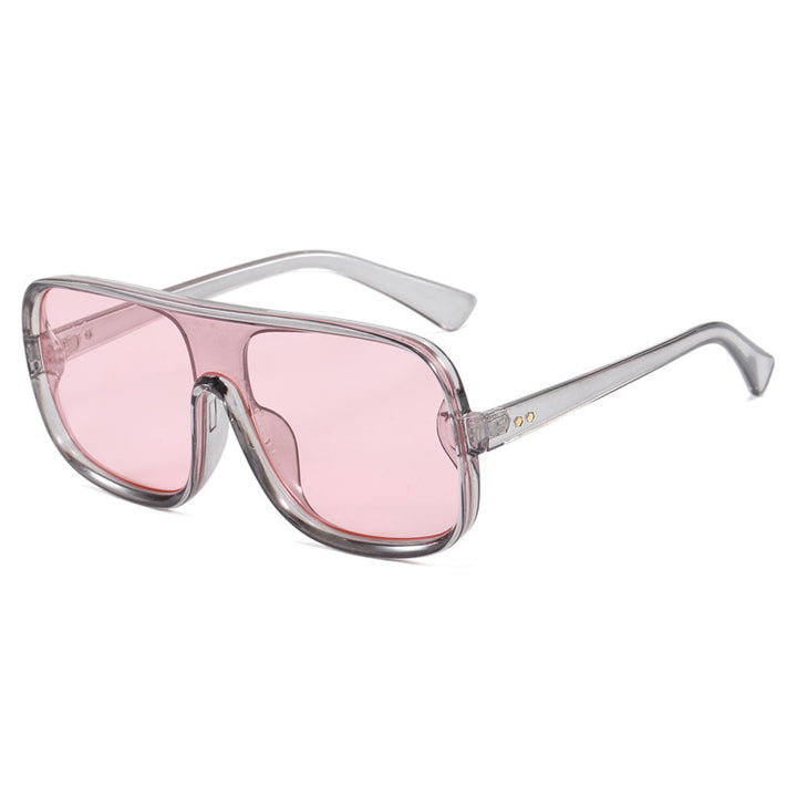 Dame moteriktig Shield-solbrille med innovativ design Skanto