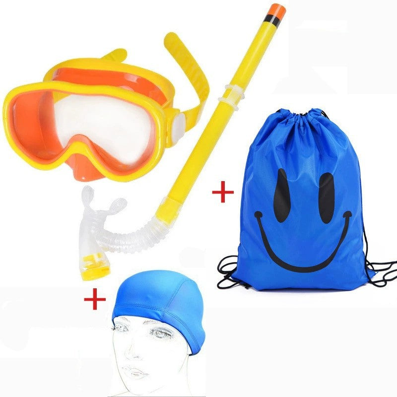 Dykkerbrille-set med pustevennlig snorkel og vanntett ryggsekk Skanto