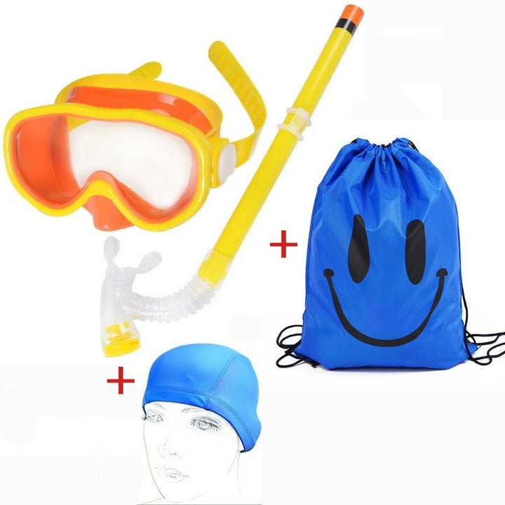 Dykkerbrille-set med pustevennlig snorkel og vanntett ryggsekk Skanto